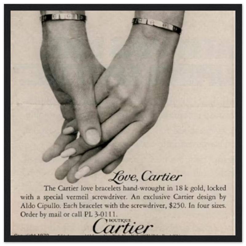 Cartier Love Bangles Vintage Poster