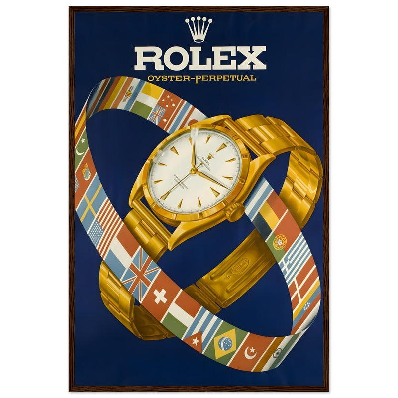 Rolex Advertising Golden Age Oyster Perpetual Vintage Poster