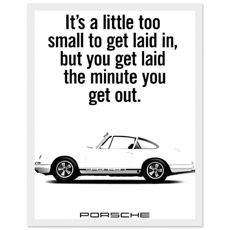 Porsche Vintage Poster  White 911