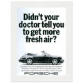 Porsche 911 Fresh Air Vintage Poster Ad