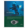 Rolex Sea-Dweller Save The Planet Vintage Poster Ad