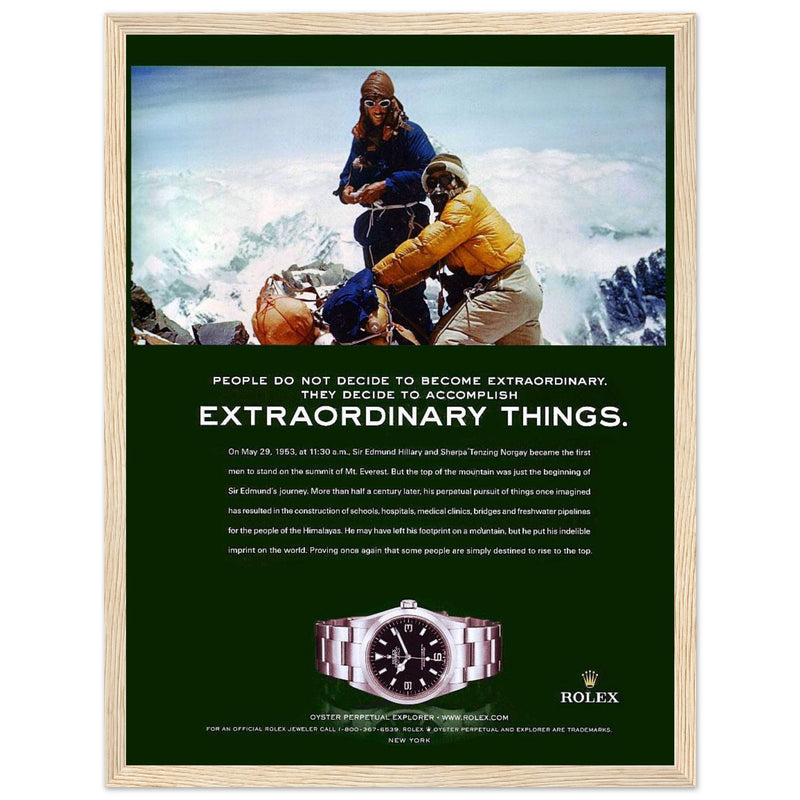 Rolex Oyster Perpetual Explorer Vintage Poster Ad