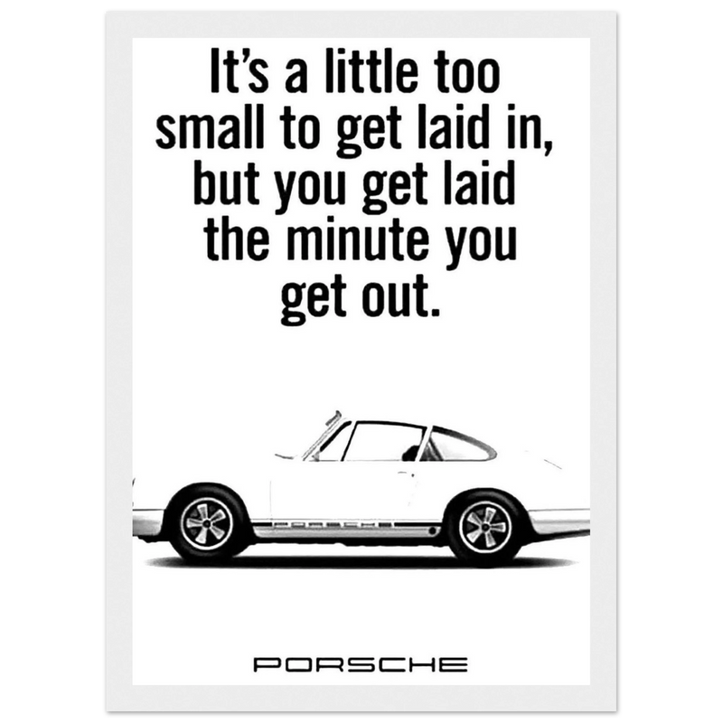 Porsche Vintage Poster  White 911