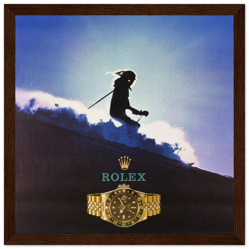 Rolex Skiing Vintage Poster Ad