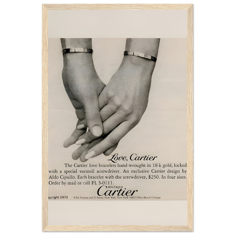 Cartier Love Bangles Vintage Poster