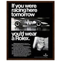 Rolex Racing Vintage Poster Ad