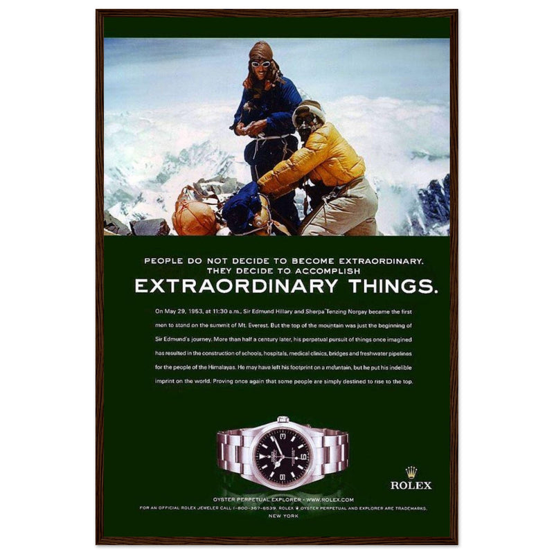 Rolex Oyster Perpetual Explorer Vintage Poster Ad