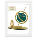 Rolex Day-Date Globe Vintage Poster Ad