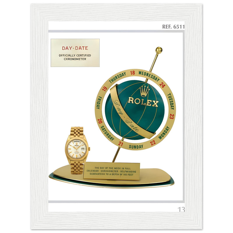 Rolex Day-Date Globe Vintage Poster Ad