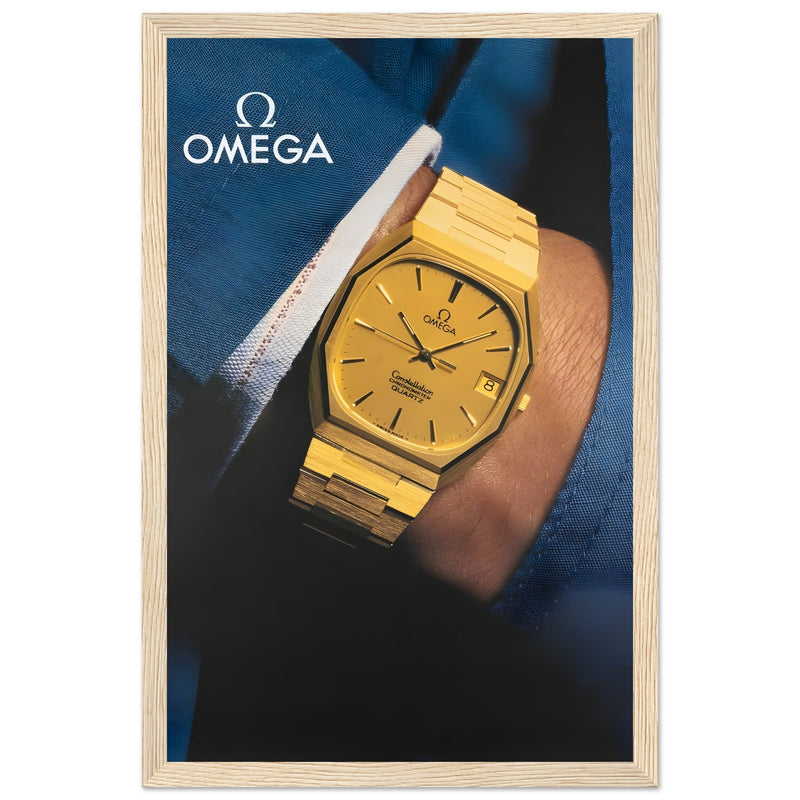 Omega Gold Vintage Poster Ad