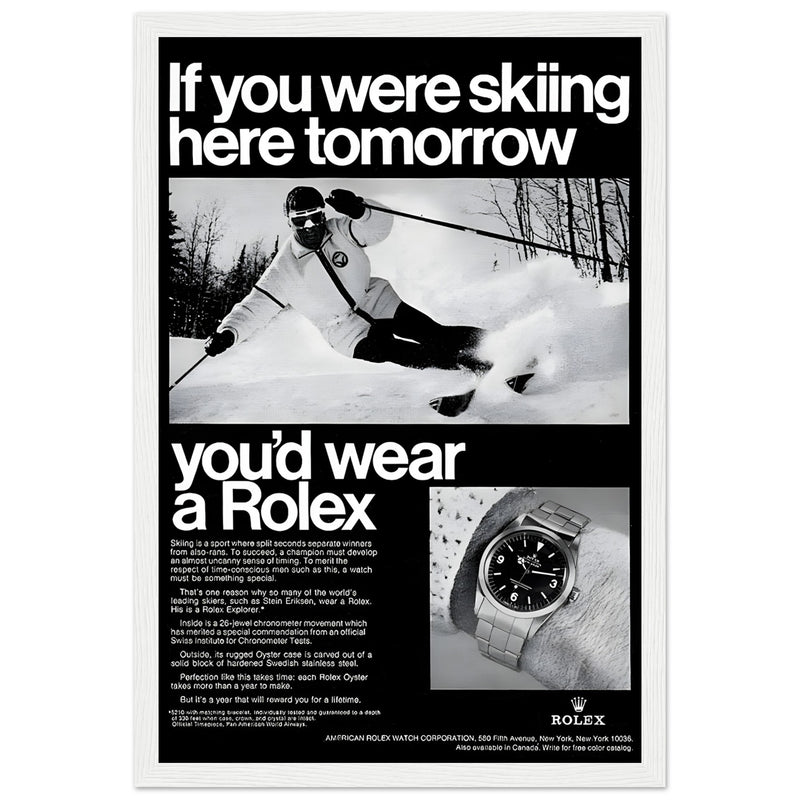 Rolex Ski Vintage Poster Ad