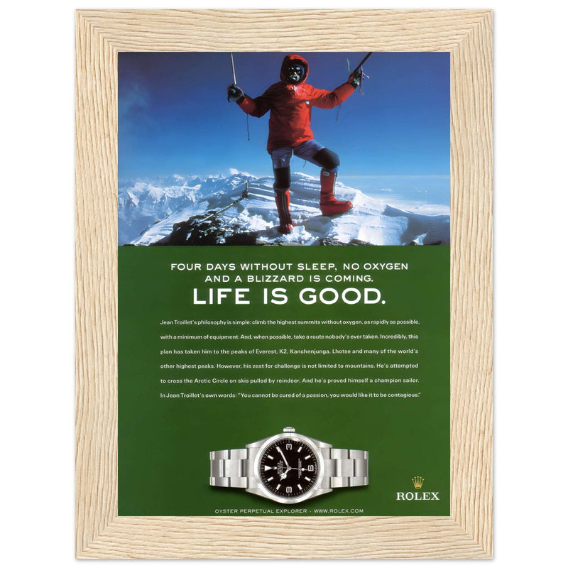 Rolex Life is Good Vintage Poster Ad
