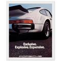 Porsche - Exclusive, Explosive, Expensive Vintage Poster