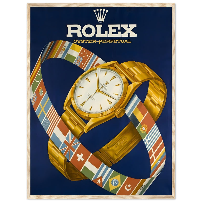 Rolex Advertising Golden Age Oyster Perpetual Vintage Poster