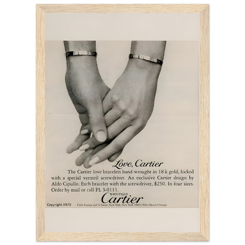 Cartier Love Bangles Vintage Poster