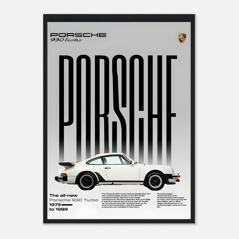 Porsche 930 Turbo 1975 Vintage Poster Ad