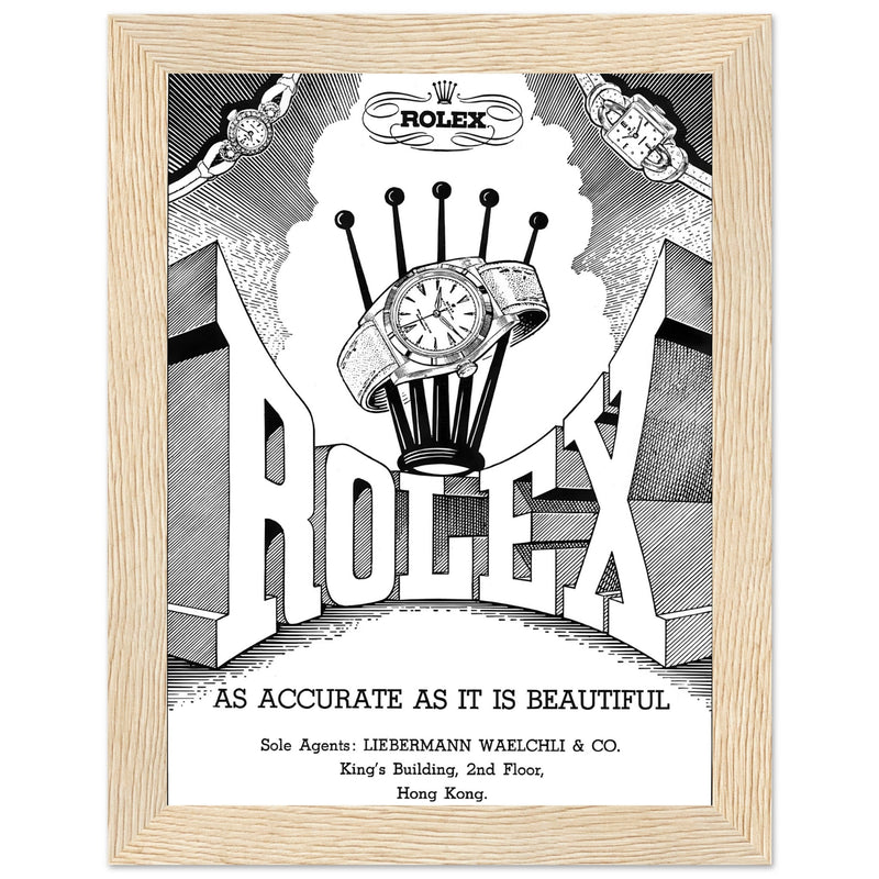 Rolex Hong Kong Jewellers Vintage Poster Ad