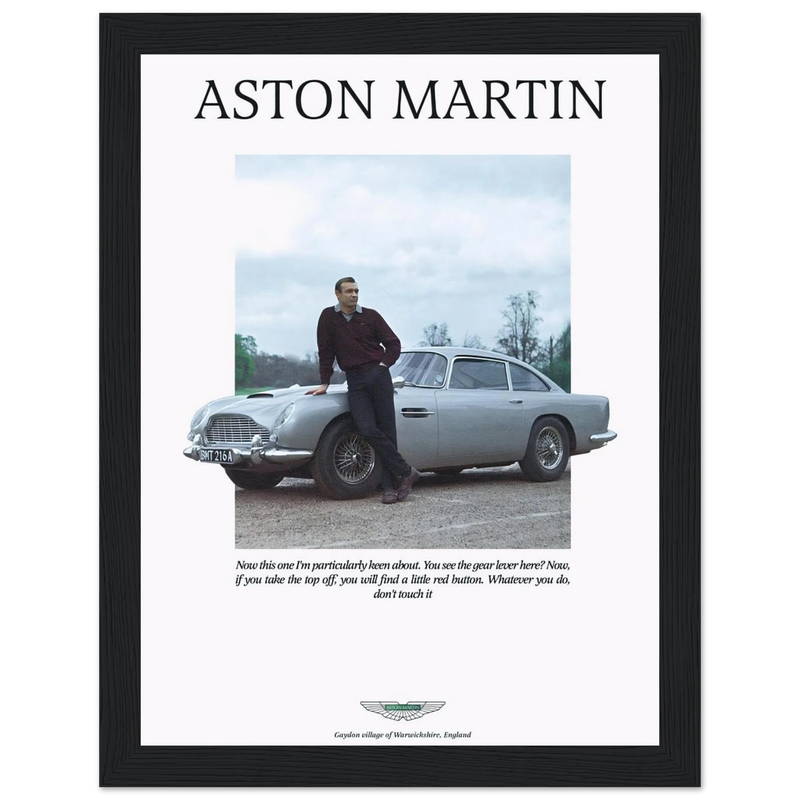 Aston Martin Vintage Poster Ad - 1964 James Bond Goldfinger