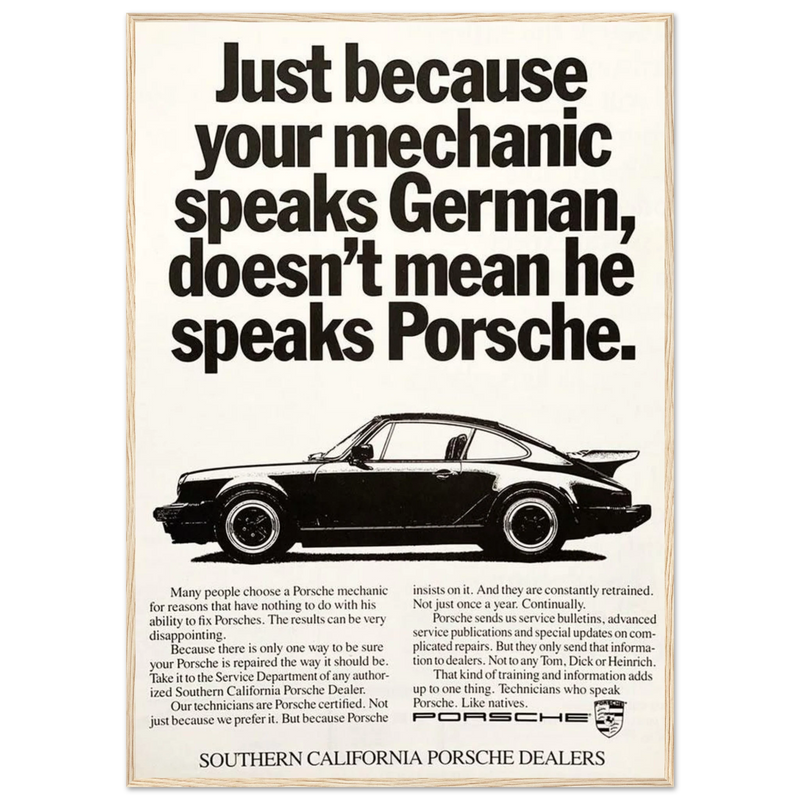 Porsche - German Speaking Vintage Poster