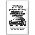 Porsche 911 Vintage Ad Poster