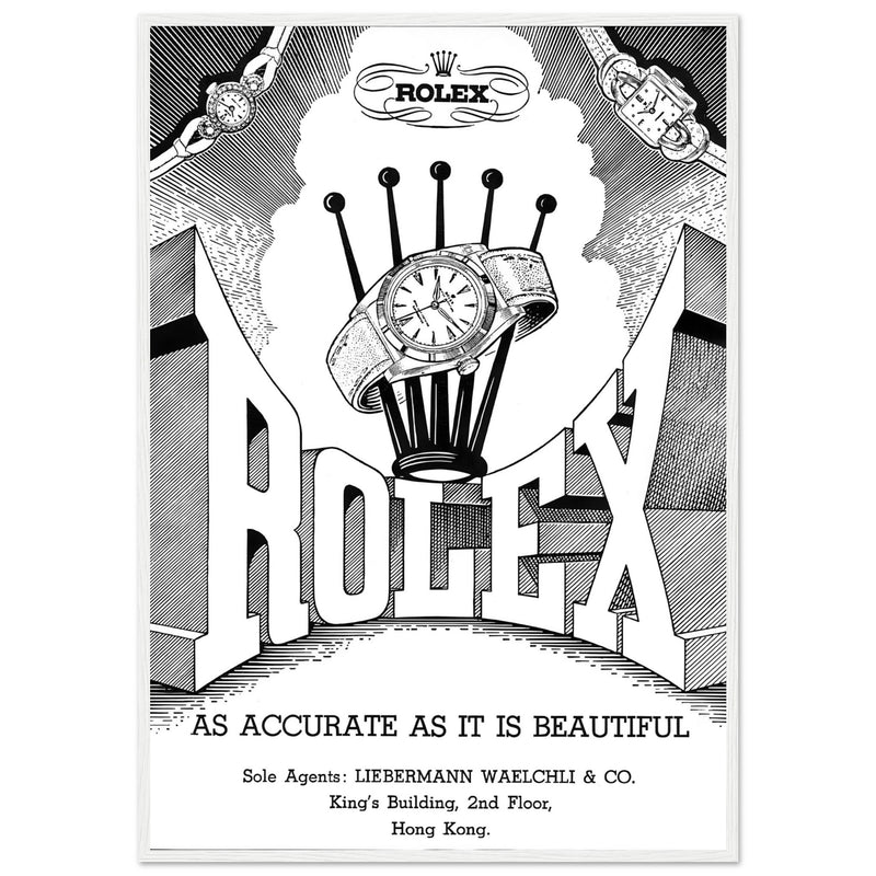 Rolex Hong Kong Jewellers Vintage Poster Ad