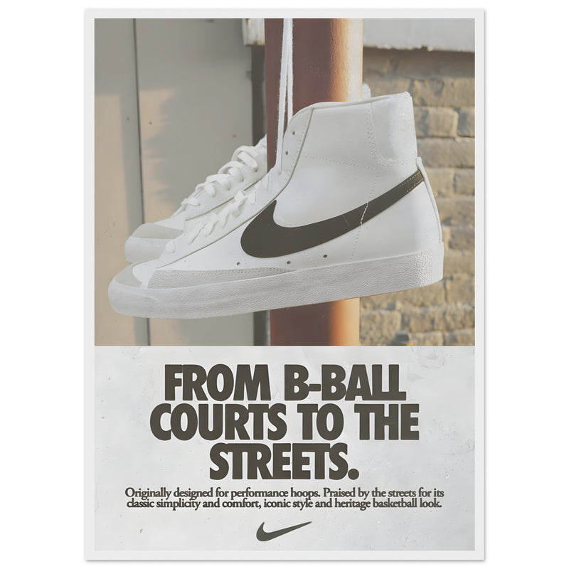 Nike Court to the streets Vintage Poster Ad