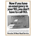 Porche 24 Road Assistance Vintage Poster Ad