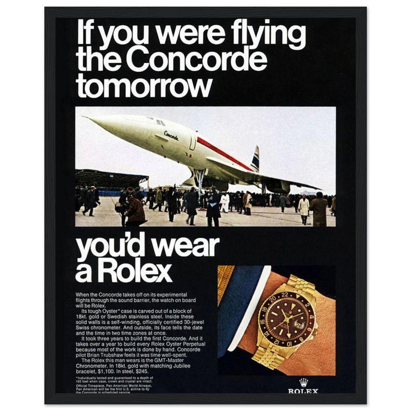 Rolex Oyster Perpetual Concorde Vintage Poster Ad