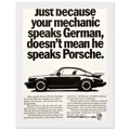 Porsche - German Speaking Vintage Poster