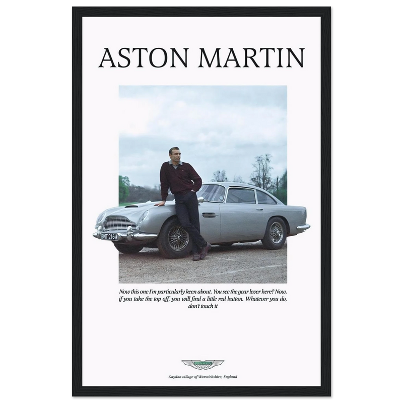 Aston Martin Vintage Poster Ad - 1964 James Bond Goldfinger
