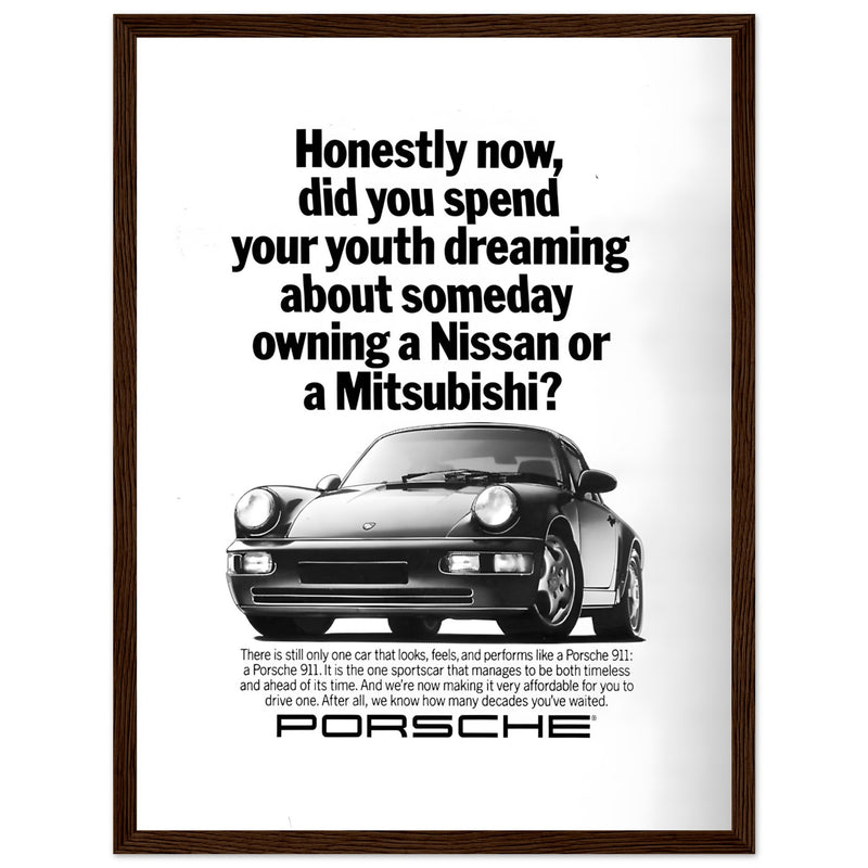 Porsche 911 Vintage Ad Poster