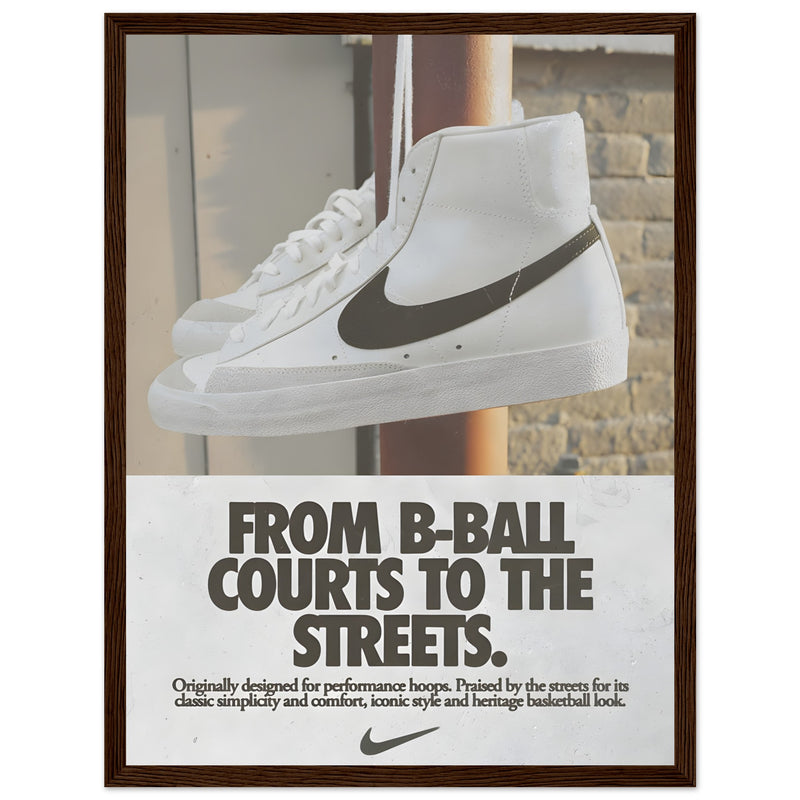 Nike Court to the streets Vintage Poster Ad