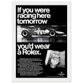 Rolex Racing Vintage Poster Ad