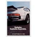 Porsche - Exclusive, Explosive, Expensive Vintage Poster