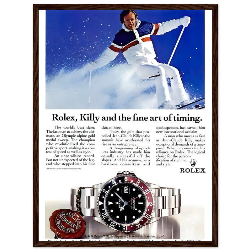 Rolex Alpine Gold Medal Sweep Vintage Poster