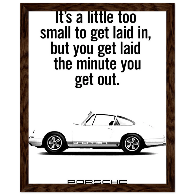 Porsche Vintage Poster  White 911