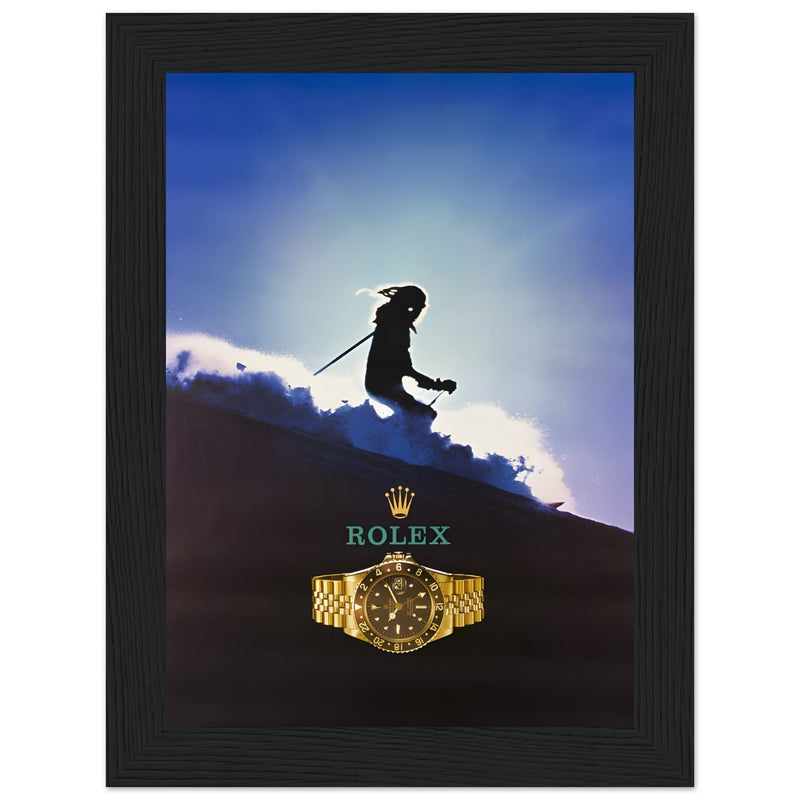 Rolex Skiing Vintage Poster Ad
