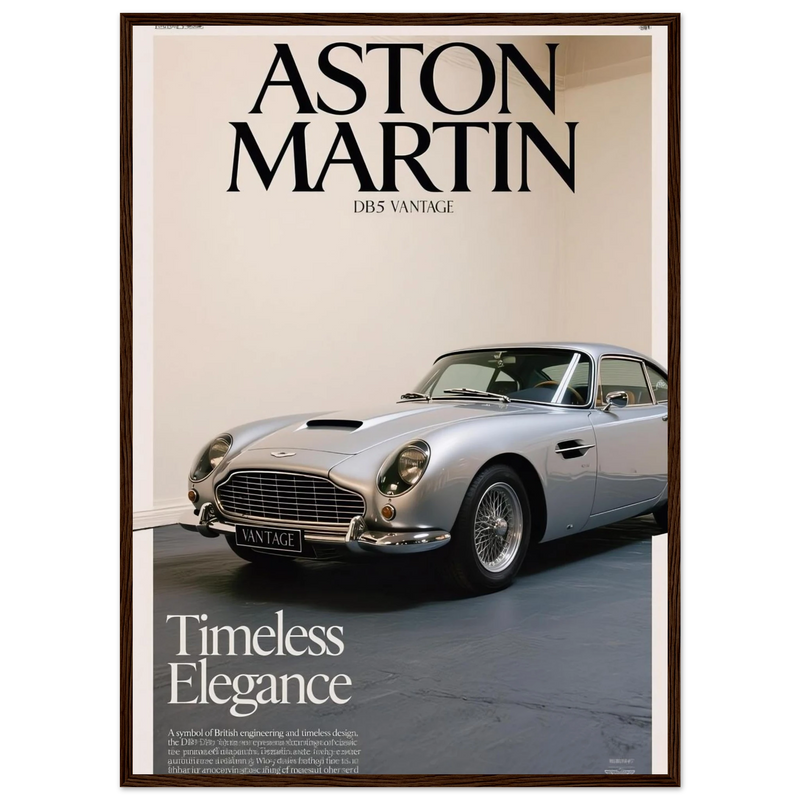 Aston Martin Vintage Poster Ad - DB5 Vantage