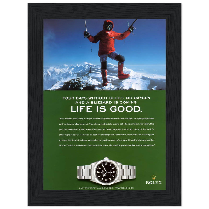 Rolex Life is Good Vintage Poster Ad