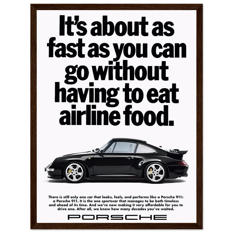 Porsche 911 Vintage Poster - Airline Food