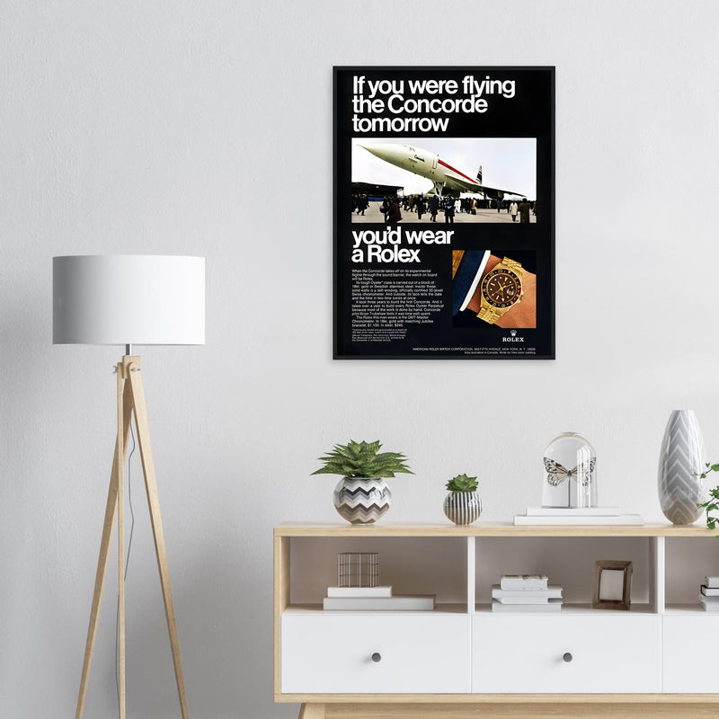 Rolex Oyster Perpetual Concorde Vintage Poster Ad