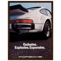 Porsche - Exclusive, Explosive, Expensive Vintage Poster