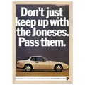 Porsche Turbo 944 Vintage Ad Poster