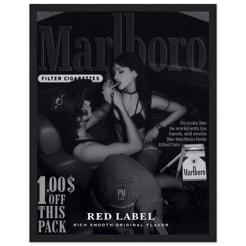 Marlboro Red Label Vintage Ad Poster