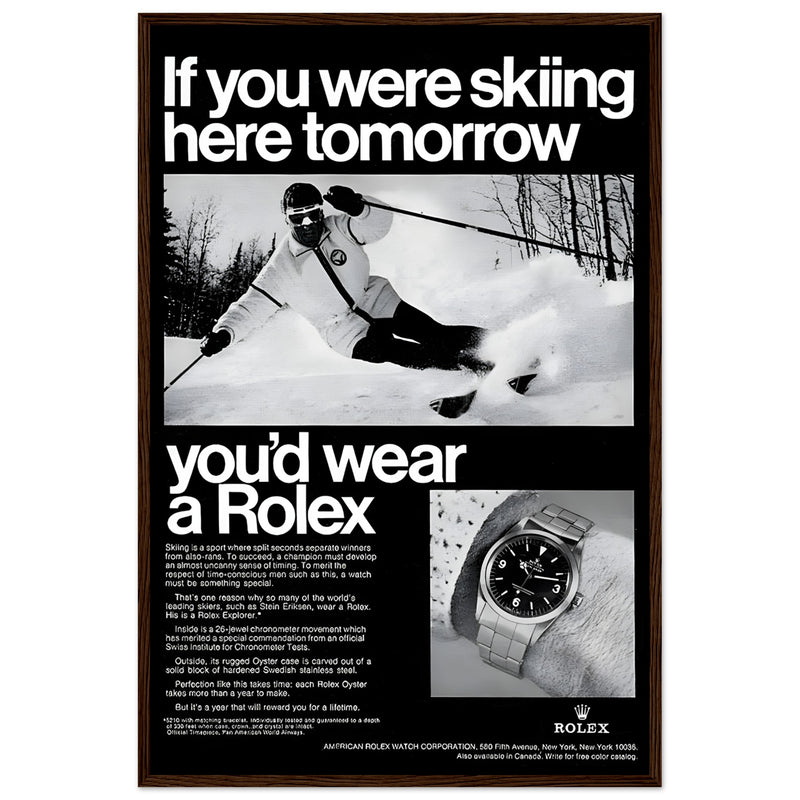 Rolex Ski Vintage Poster Ad