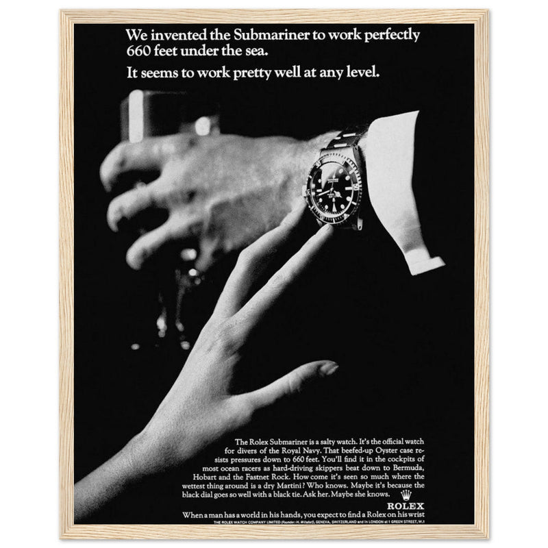 Rolex Submariner Any Level Vintage Poster Ad