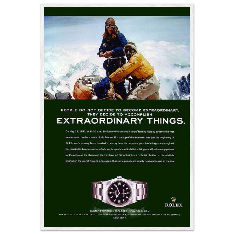 Rolex Oyster Perpetual Explorer Vintage Poster Ad