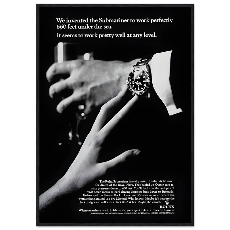 Rolex Submariner Any Level Vintage Poster Ad