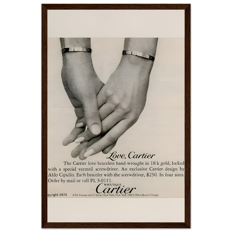 Cartier Love Bangles Vintage Poster