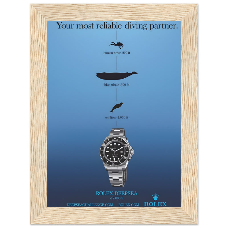 Rolex Deepsea Vintage Poster Ad